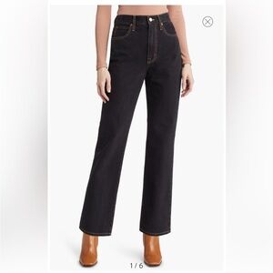 SLVRLAKE | London Jeans High Rise Straight Leg Dark Wash Size 25